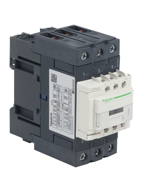 Schneider Electric 3 Pole Contactor, 40 A, 230 V ac Coil, TeSys D, 3NO
