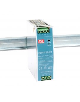 EDR 120 Watt Economical DIN Rail Power Supply 24V DC 5.0A